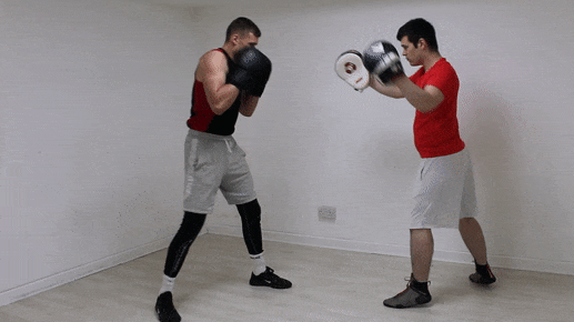 The left hook, right hook boxing combination