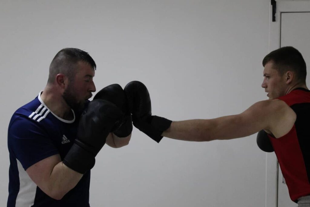 boxer flinching due to a punch