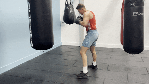 The free round as part of the 11th round in the punching bag workout
